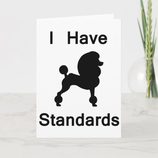 Ik heb standaarden (poodle) kaart (Voorkant)
