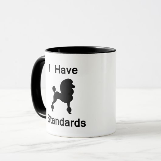 Ik heb standaarden (poodle) mok (Voorkant links)
