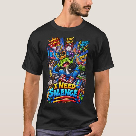 IK HEB STILTE NODIG – Grappige Kikker T-shirt (Voorkant)