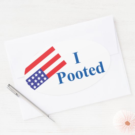 Ik heb Stocker gepoept Ovale Sticker (Envelop)