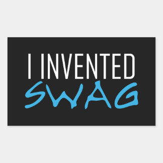 Ik heb Swag Lite Blue uitgevonden Rechthoekige Sticker