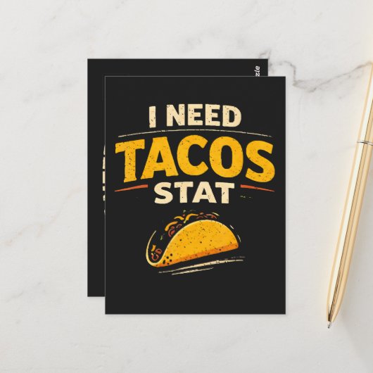 Ik Heb Tacos Nodig Stat Briefkaart (Voorkant / Achterkant in situ)