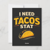 Ik Heb Tacos Nodig Stat Feestdagenkaart (Achterkant)