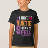 Ik heb tante onder mijn Spell Funny Halloween Gift T-shirt (Voorkant)