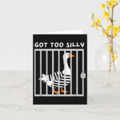 Ik heb te Gekke Funny Goose Humor Meme Kaart (Gele Bloem)