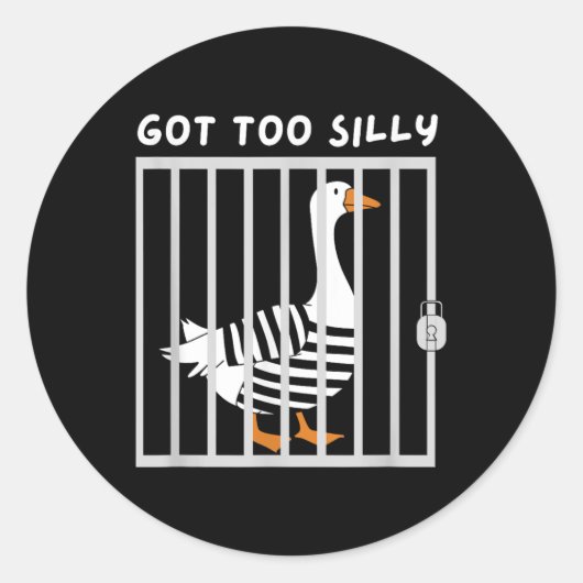 Ik heb te Gekke Funny Goose Humor Meme Ronde Sticker (Voorkant)