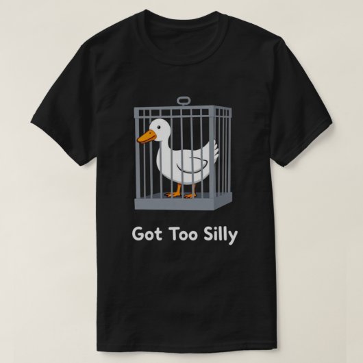 Ik heb te Gekke Funny Goose in Cage Humor T-shirt (Design voorkant)