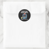Ik heb te veel discs disc golf Ckpack grappige dis Ronde Sticker (Tas)