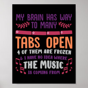 Ik heb te veel tabbladen open of geestelijke gezon poster