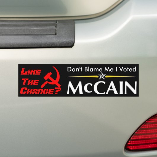 Ik heb tegen McCain gestemd. Bumpersticker (Op auto)