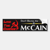 Ik heb tegen McCain gestemd. Bumpersticker (Voorkant)