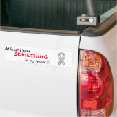 Ik heb tenminste iets in mijn hoofd!!! bumpersticker (Op Truck)