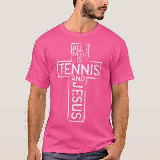 Ik heb Tennis Jesus Cross Christelijke speler Mann T-shirt