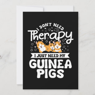 Ik heb Therapy Guinee Pig Cavy Roddent niet nodig Bedankkaart