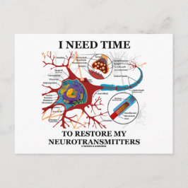 Ik heb tijd nodig om mijn neurotransmitters te her briefkaart