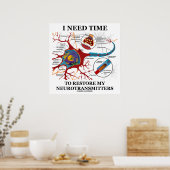 Ik heb tijd nodig om mijn neurotransmitters te her poster (Keuken)