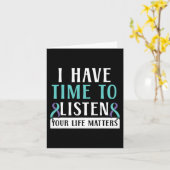 Ik heb tijd om je leven te beluisteren... kaart (Gele Bloem)