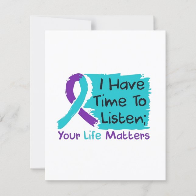 💜 Ik heb tijd om te luisteren; je leven doet erto (Voorkant)