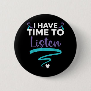 Ik Heb Tijd Om Te Luisteren Naar De Geestelijke Ge Ronde Button 5,7 Cm