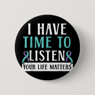 Ik heb tijd om te luisteren naar de geestelijke ge ronde button 5,7 cm