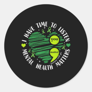 Ik heb tijd om te luisteren naar de geestelijke ge ronde sticker