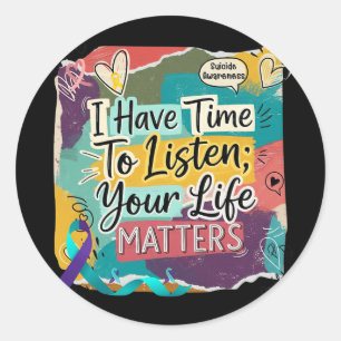 Ik Heb Tijd Om Te Luisteren Naar Je Levensprobleme Ronde Sticker