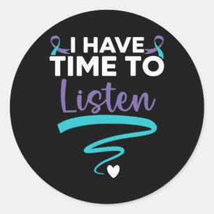 Ik heb tijd om te luisteren naar je mentale proble ronde sticker