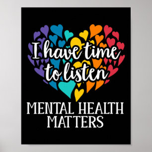 Ik heb tijd om te luisteren naar Mental Health Awa Poster