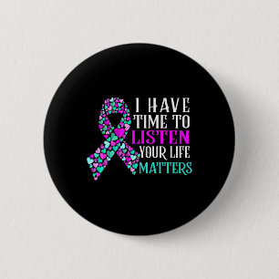 Ik heb tijd om te luisteren naar Mental Health Sui Ronde Button 5,7 Cm