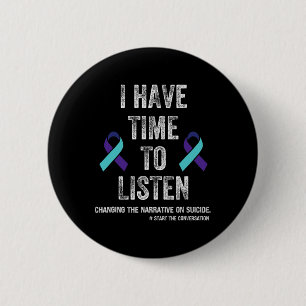 Ik heb tijd om te luisteren naar Mental Health Sui Ronde Button 5,7 Cm