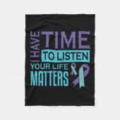Ik heb tijd om te luisteren naar zelfmoordprobleme fleece deken (Voorkant)