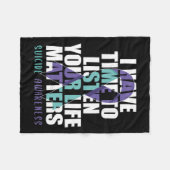 Ik heb tijd om te luisteren naar zelfmoordprobleme fleece deken (Voorkant (Horizontaal))