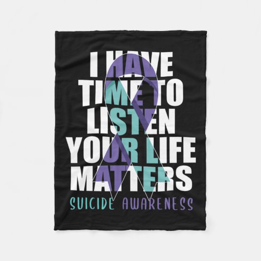 Ik heb tijd om te luisteren naar zelfmoordprobleme fleece deken (Voorkant)