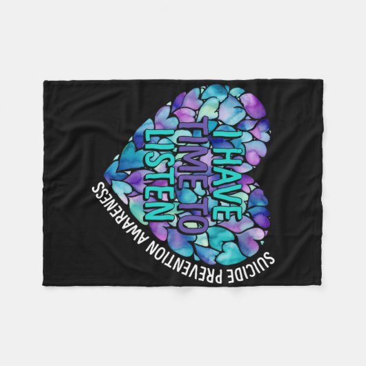 Ik heb tijd om zelfmoordpreventie te horen fleece deken (Voorkant (Horizontaal))