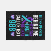 Ik heb tijd om zelfmoordpreventie te horen fleece deken (Voorkant (Horizontaal))