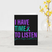 Ik heb tijd om zelfmoordpreventie te horen kaart (Gele Bloem)