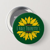 Ik heb Tourette Ronde Button 7,6 Cm (Voorkant /achterkant)
