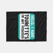 Ik heb Tourette syndrome awareness Blauwgroen lint Fleece Deken (Voorkant (Horizontaal))