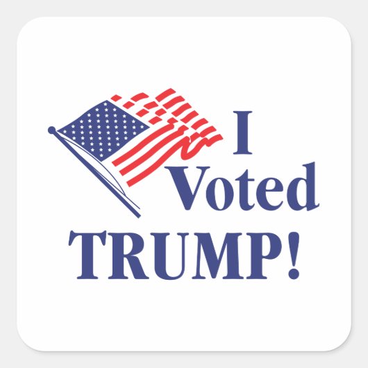 Ik heb Trump gestemd Vierkante Sticker (Voorkant)