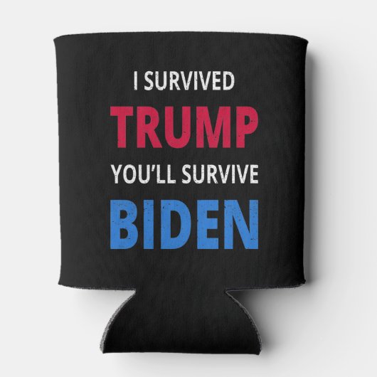 Ik heb Trump overleefd, je zult overleven... Blikjeskoeler (Achterkant)