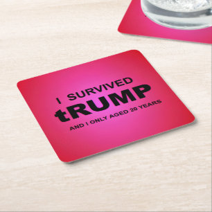Ik heb tRUMP overleefd Kartonnen Onderzetters