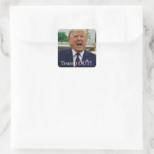 Ik heb Trump weggestemd! Vierkante Sticker (Tas)