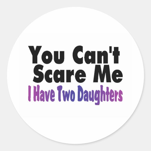 Ik heb twee dochters. ronde sticker (Voorkant)