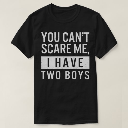 Ik heb twee jongens, grappige mama t-shirt (Design voorkant)