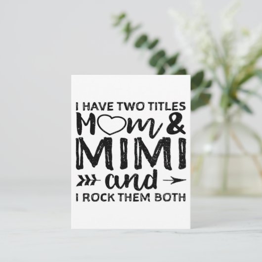 Ik heb twee mama en Mimi|Papa en mama Kaart (Staand voorkant)