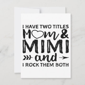 Ik heb twee mama en Mimi|Papa en mama Kaart