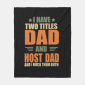 Ik heb twee titels beste host vader vaders dag ide fleece deken (Voorkant)