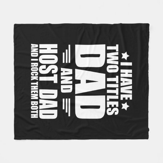 Ik heb twee titels beste host vader vaders dag ide fleece deken (Voorkant (Horizontaal))