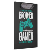 Ik heb twee titels, broer en gamer, grappige gamer klembord (Rechts)