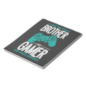 Ik heb twee titels, broer en gamer, grappige gamer notitieblok (Linkerzijde)